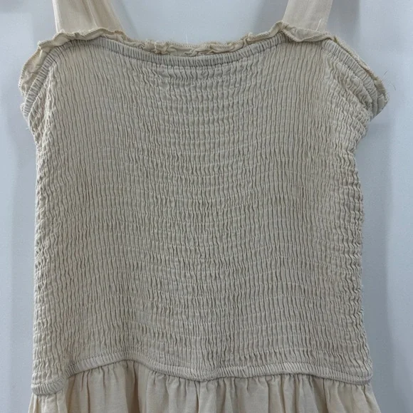 Zesica cream Maxi summer dress tie shoulders long flowing ruffle hem - Picture 11 of 15